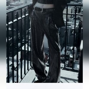 Zara  Sequin Pleated Formal Pants